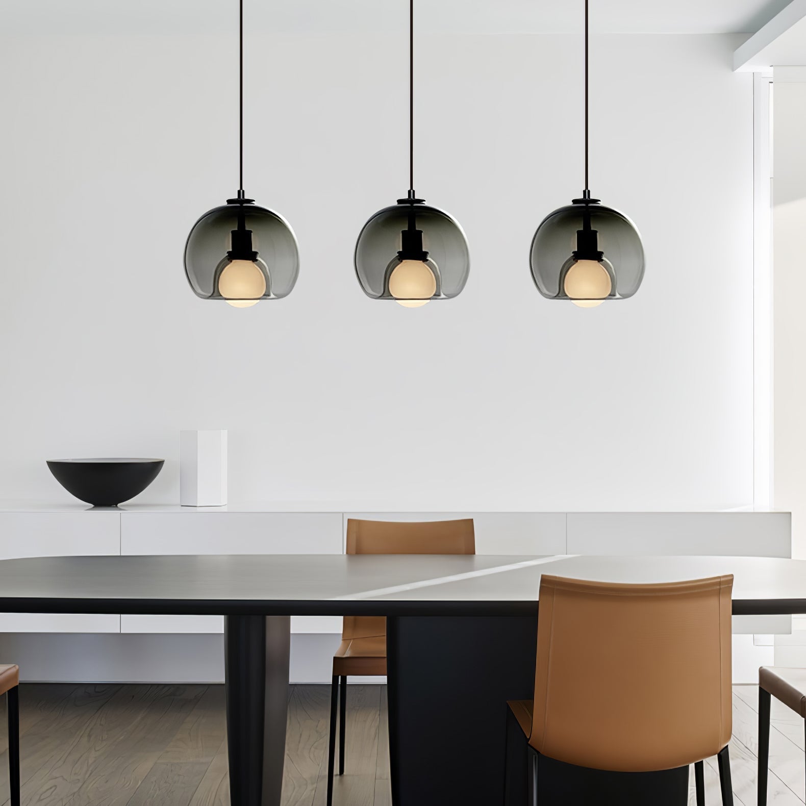 Neritha Glass Contemporary Pendant Light