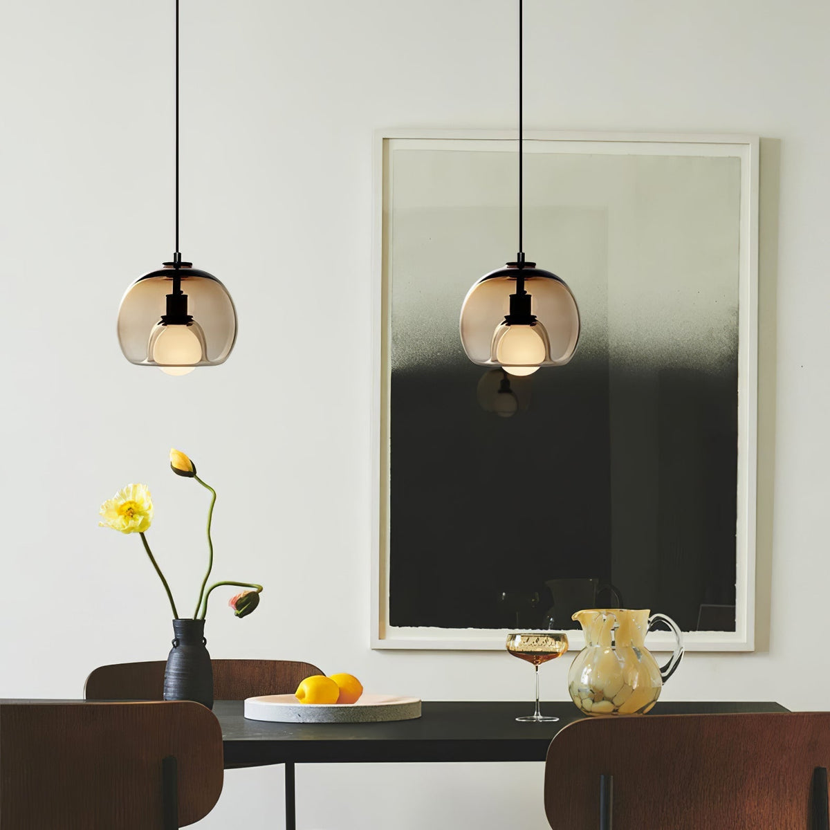 Neritha Glass Contemporary Pendant Light