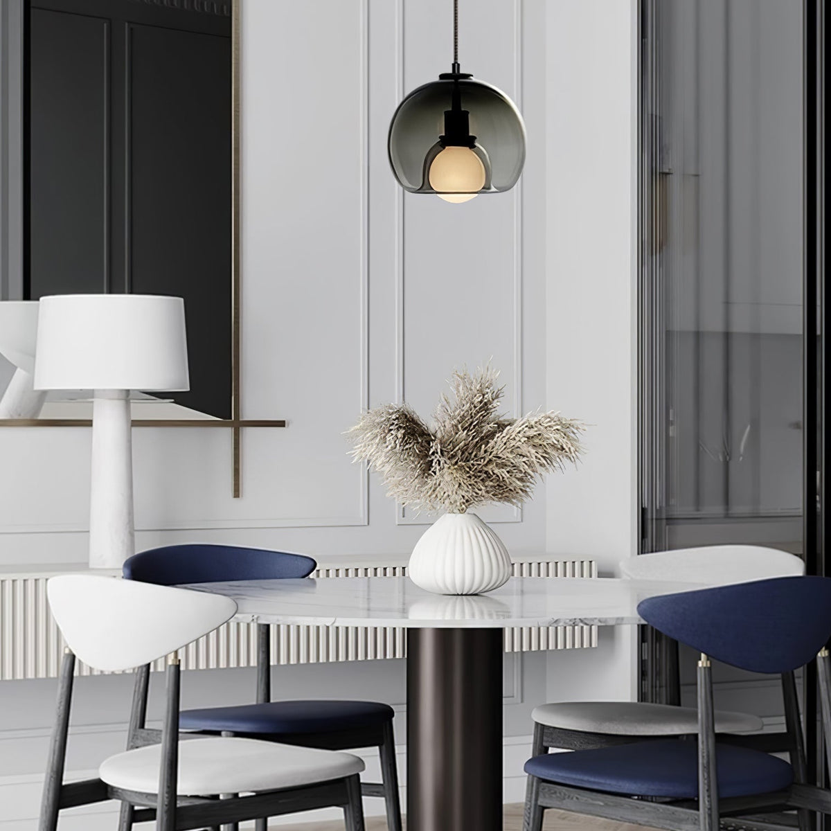 Neritha Glass Contemporary Pendant Light