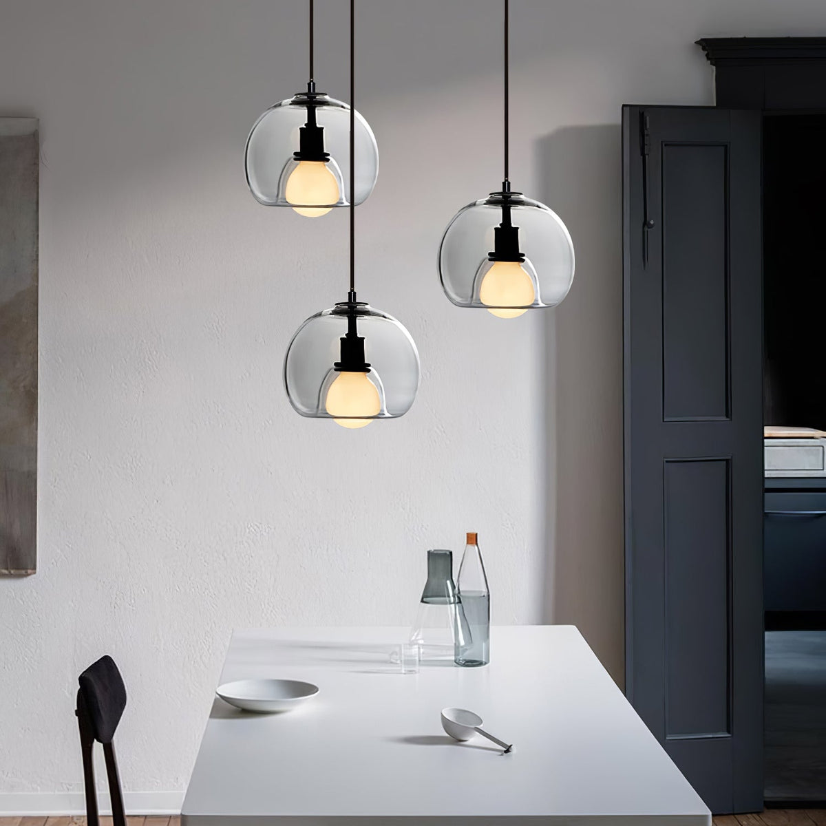 Neritha Glass Contemporary Pendant Light