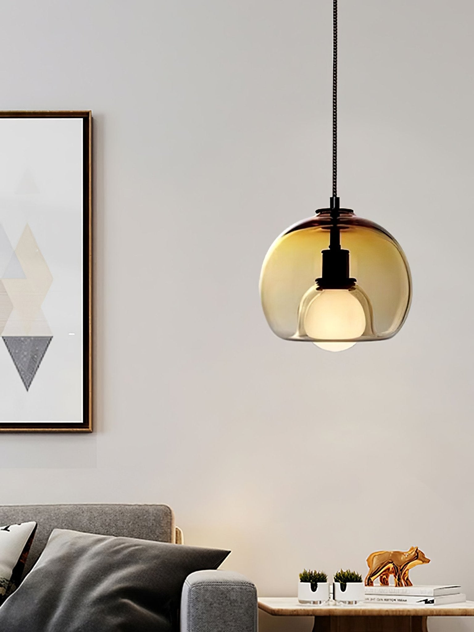 Neritha Glass Contemporary Pendant Light