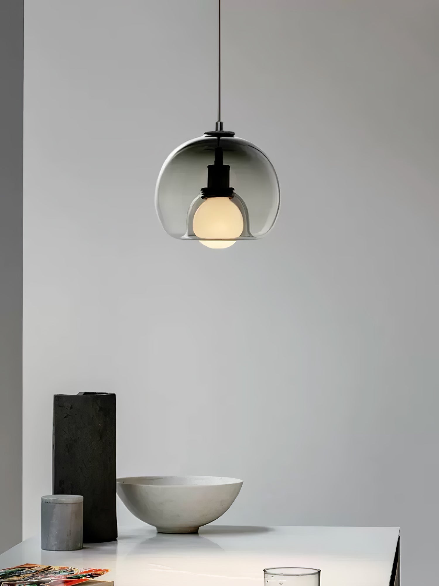 Neritha Glass Contemporary Pendant Light