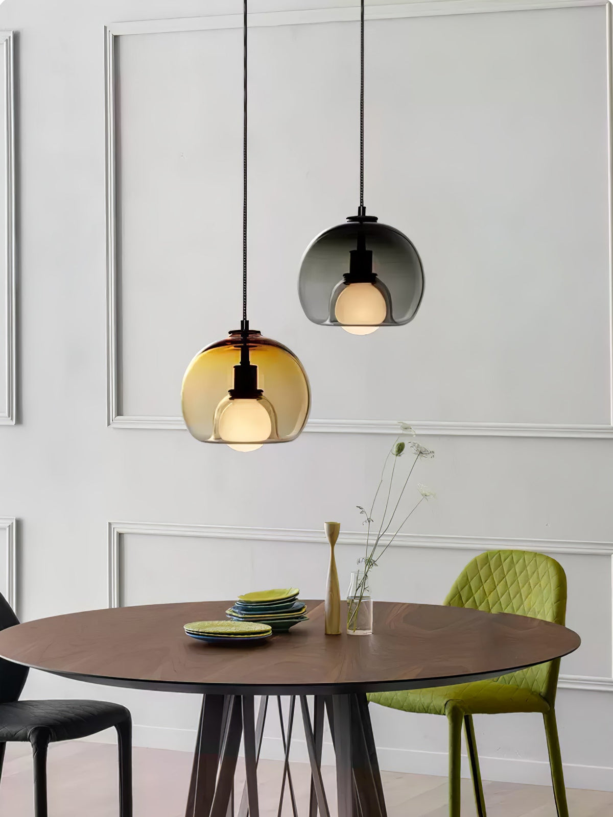Neritha Glass Contemporary Pendant Light