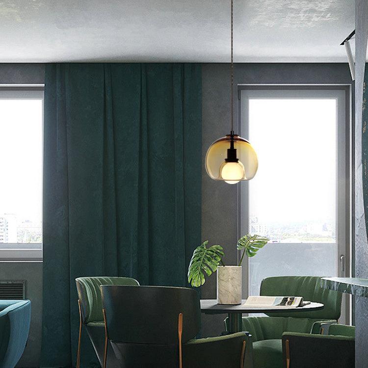 Neritha Glass Contemporary Pendant Light - Neutral Decor