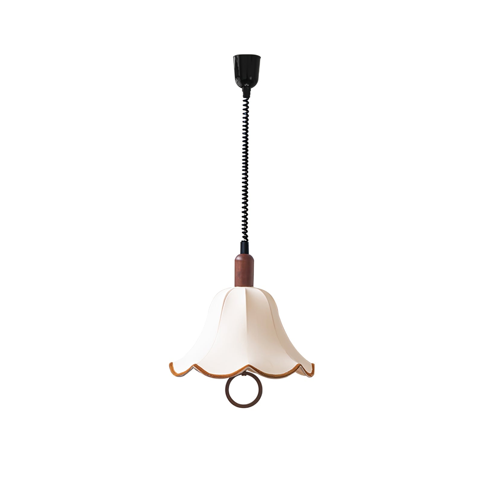 Eurvaryra Classic Elegance Fabric Wood Pendant Light