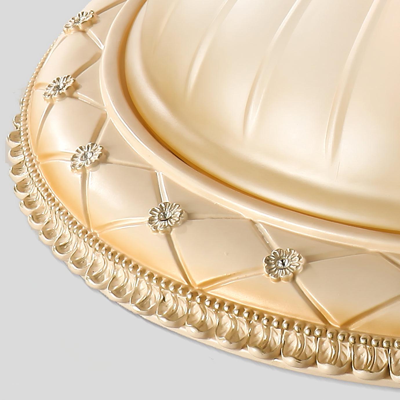 Cerlin Elegance Vintage Resin Glass Flush Ceiling Light