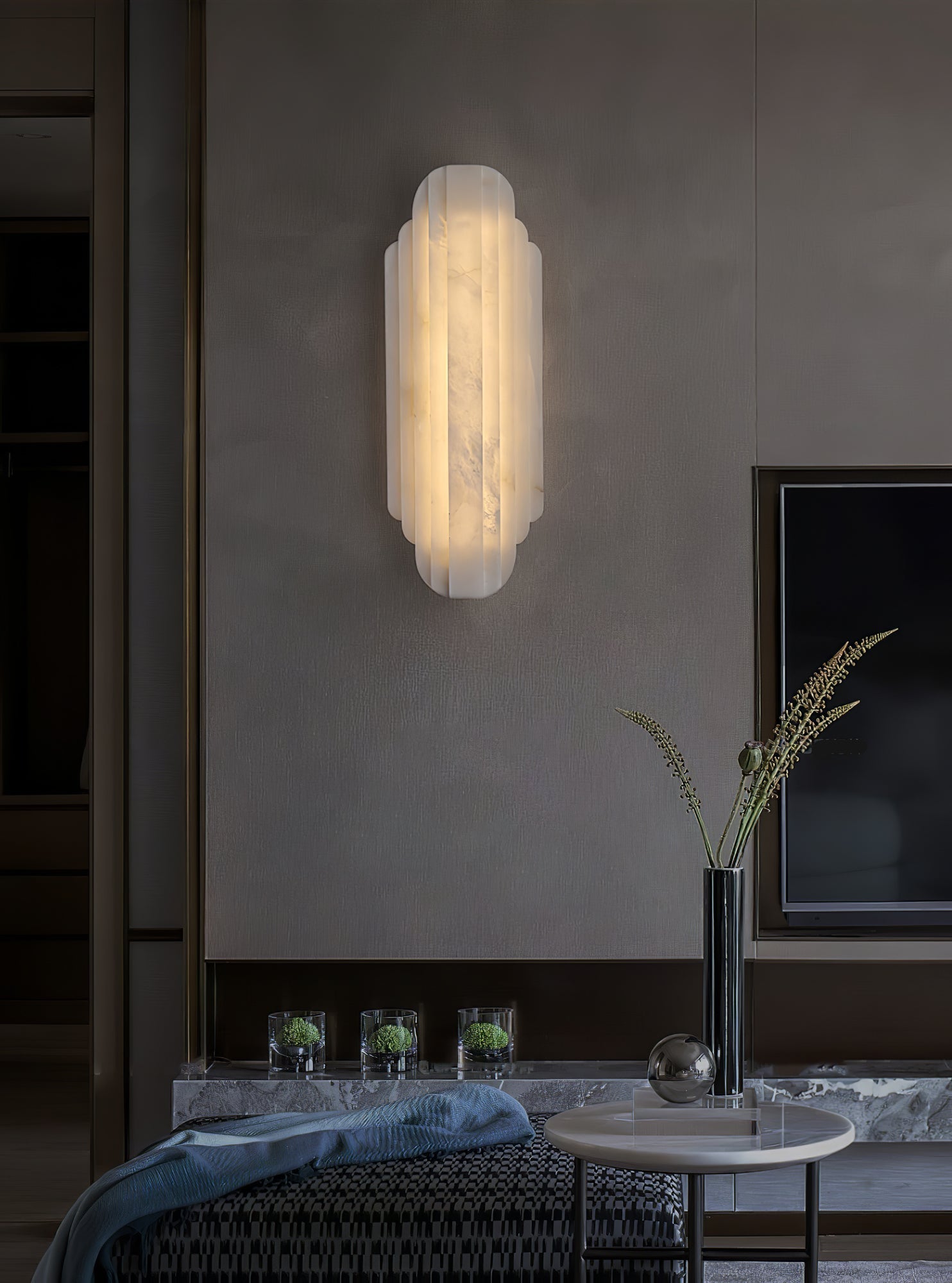 Havencrest Alabaster Indoor Wall Light