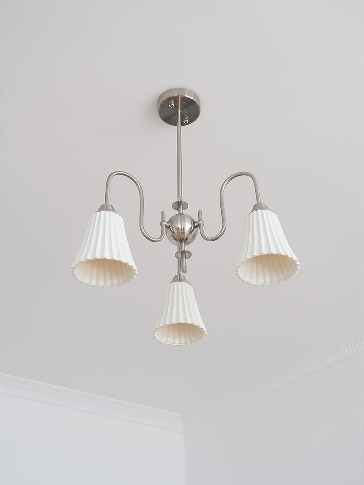 Mireine Chandelier Esther Ceramic Pleated Modern