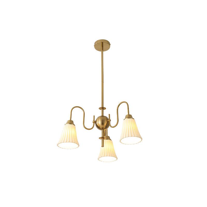 Mireine Chandelier Esther Ceramic Pleated Modern