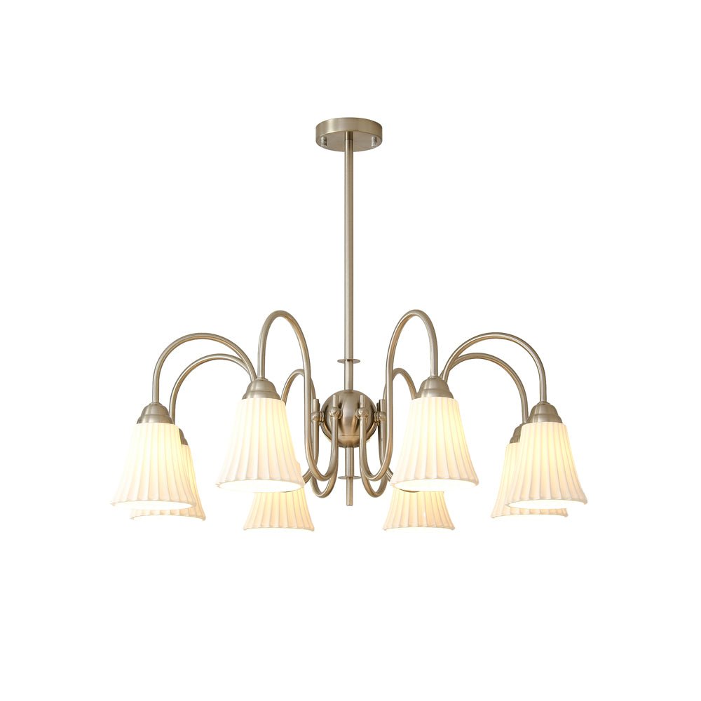 Mireine Chandelier Esther Ceramic Pleated Modern