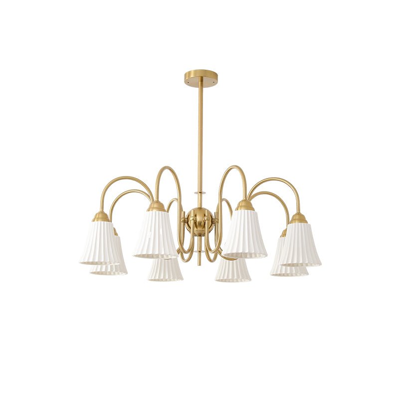 Mireine Chandelier Esther Ceramic Pleated Modern