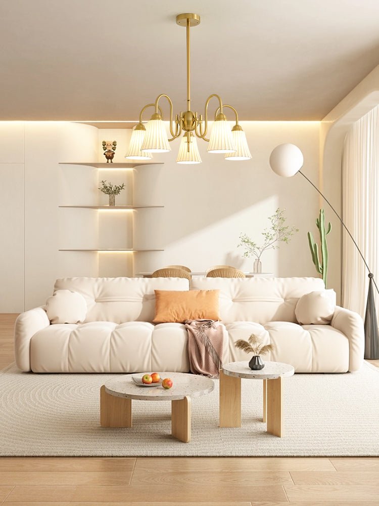 Mireine Chandelier Esther Ceramic Pleated Modern