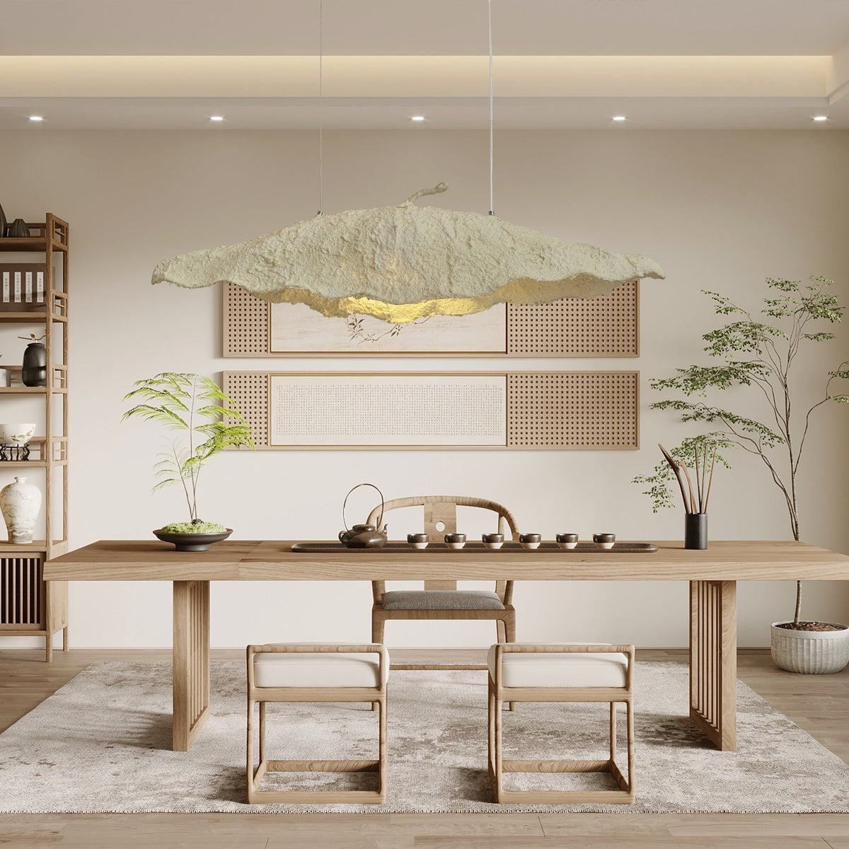 Altalis Artisanal Paper Pulp Pendant Light
