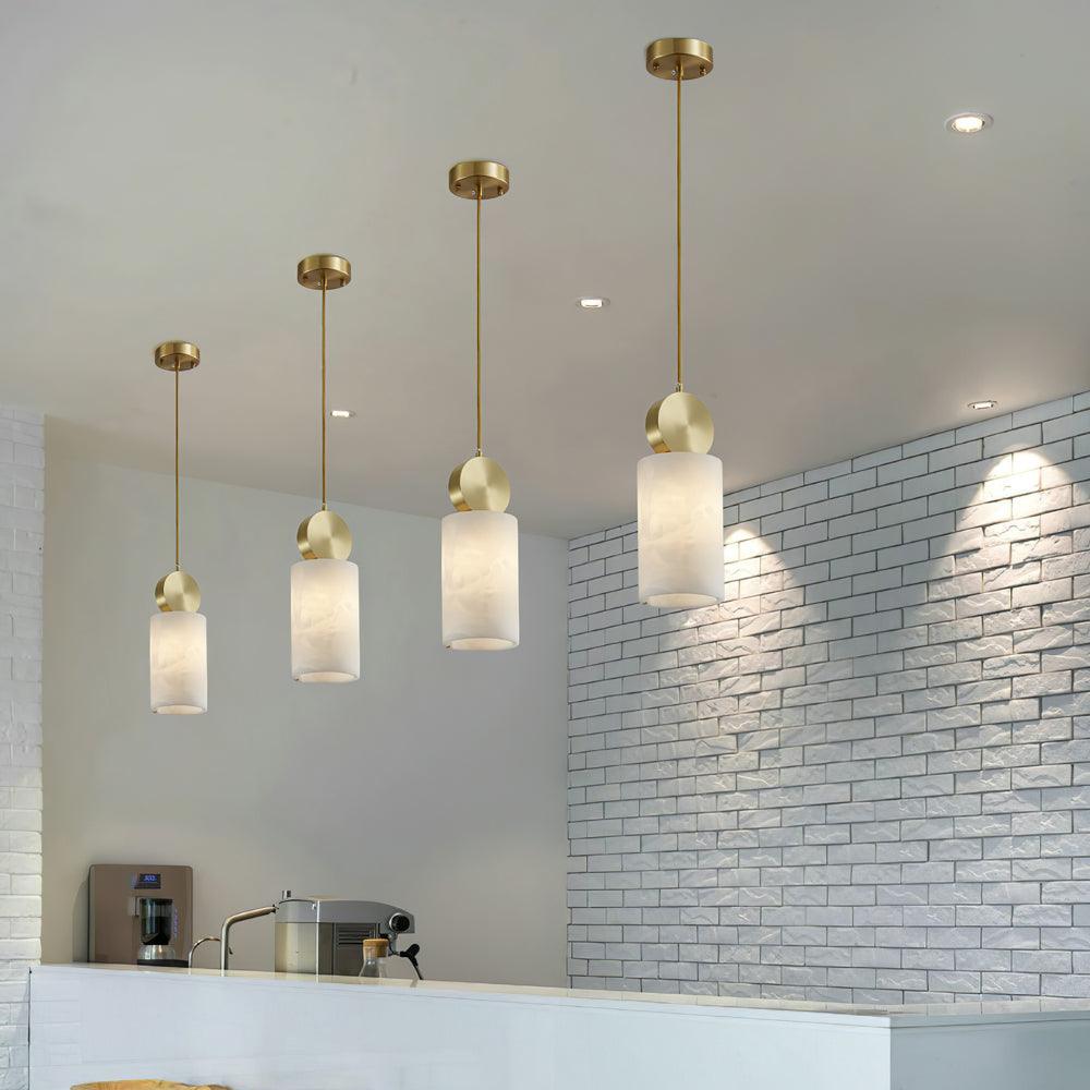 Nore Cylinder Alabaster Pendant Light