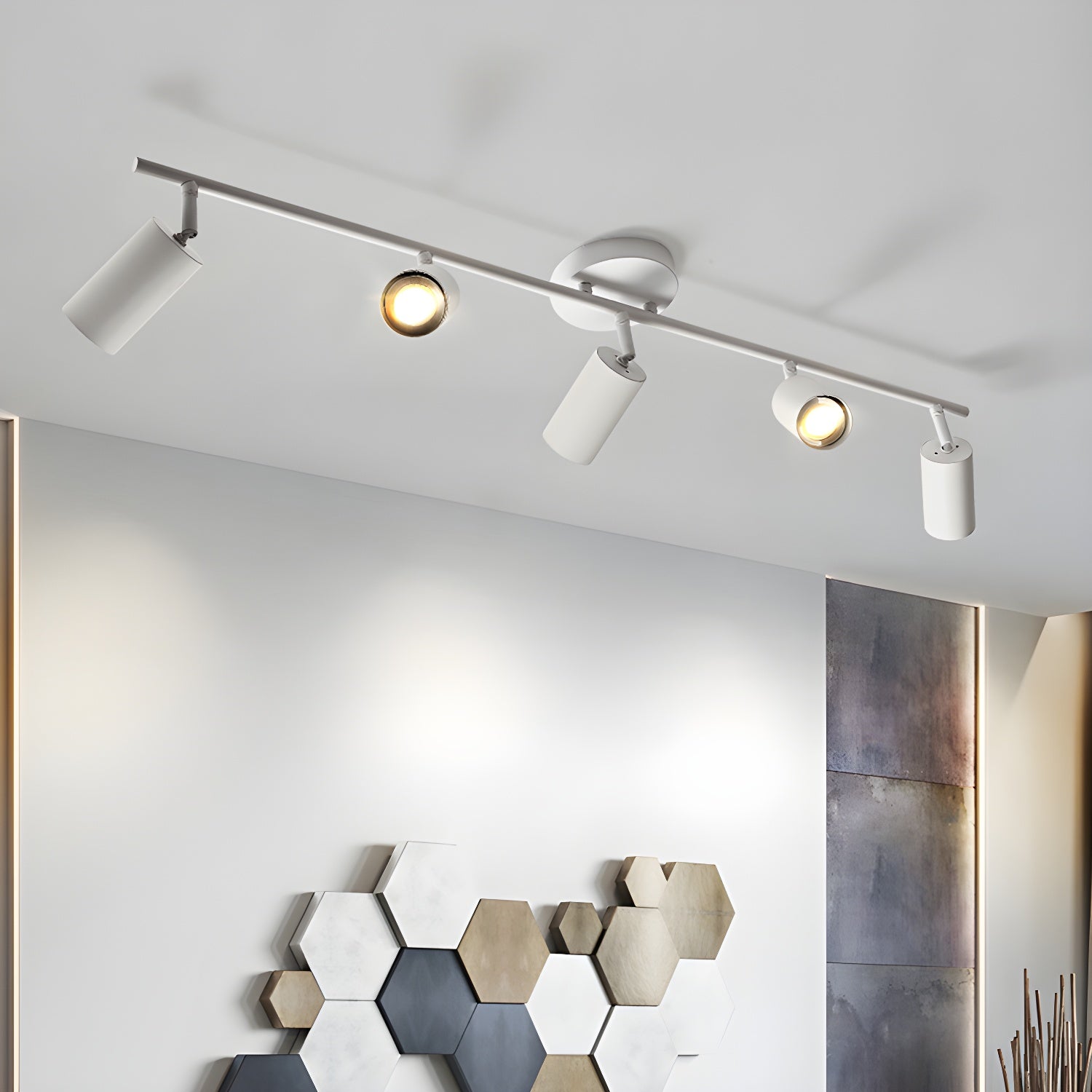Quadra Aluminum Contemporary Ceiling Light