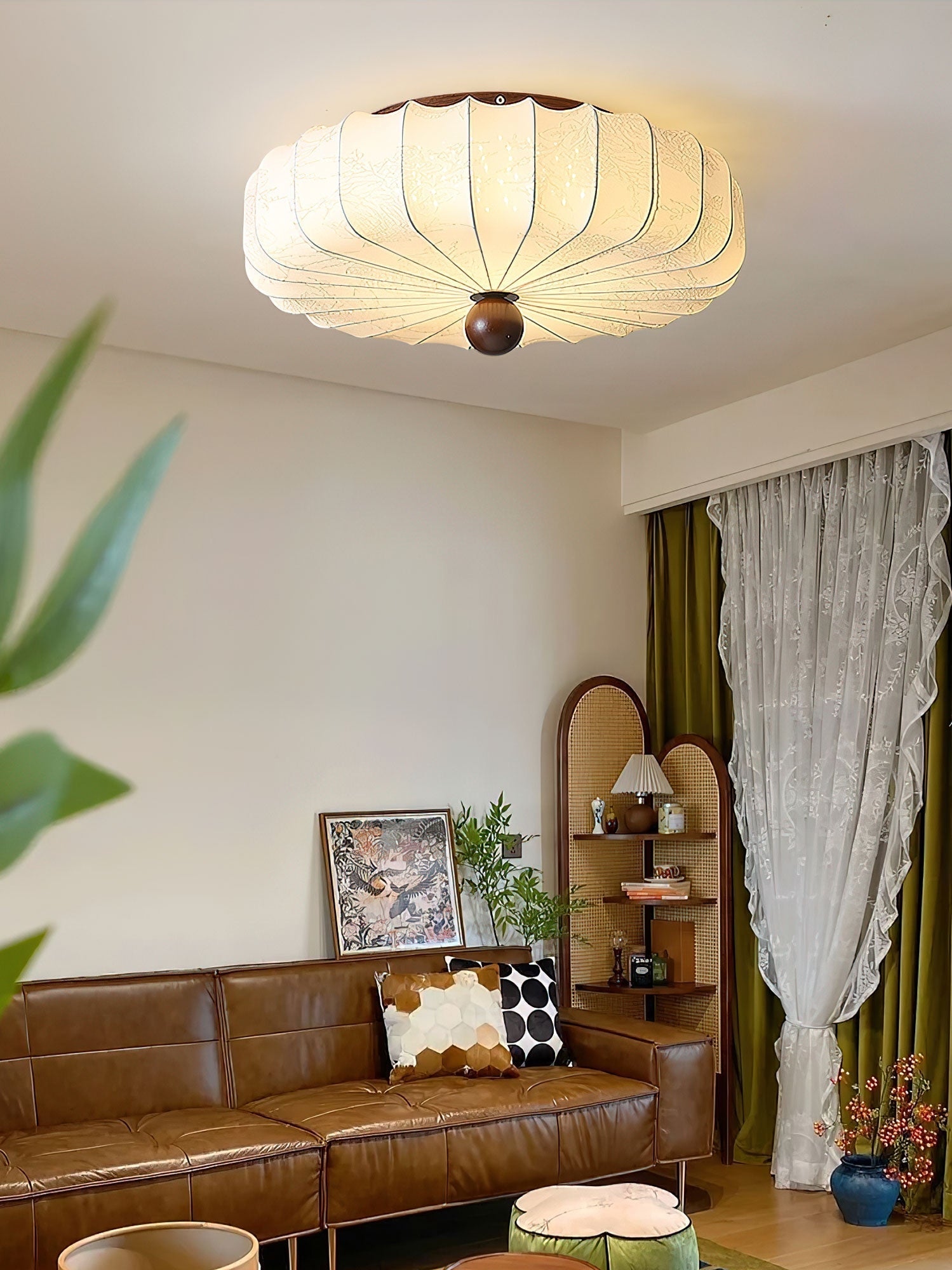 Lotus Fabric Fashion Ceiling Light