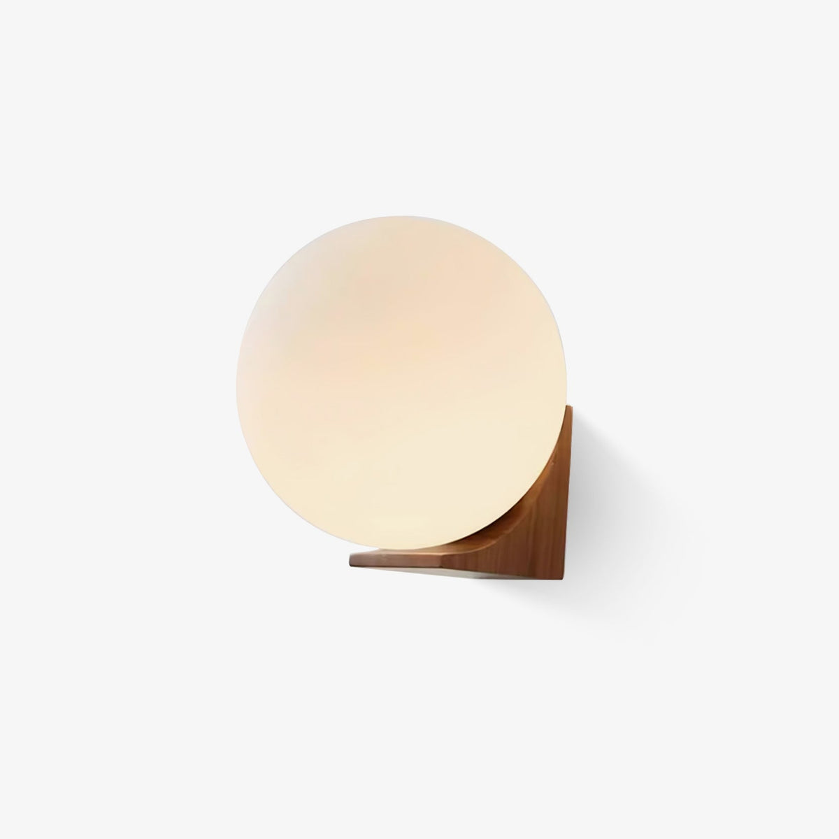 Icarara Modern Minimalist Orb Wood Glass Wall Lamp