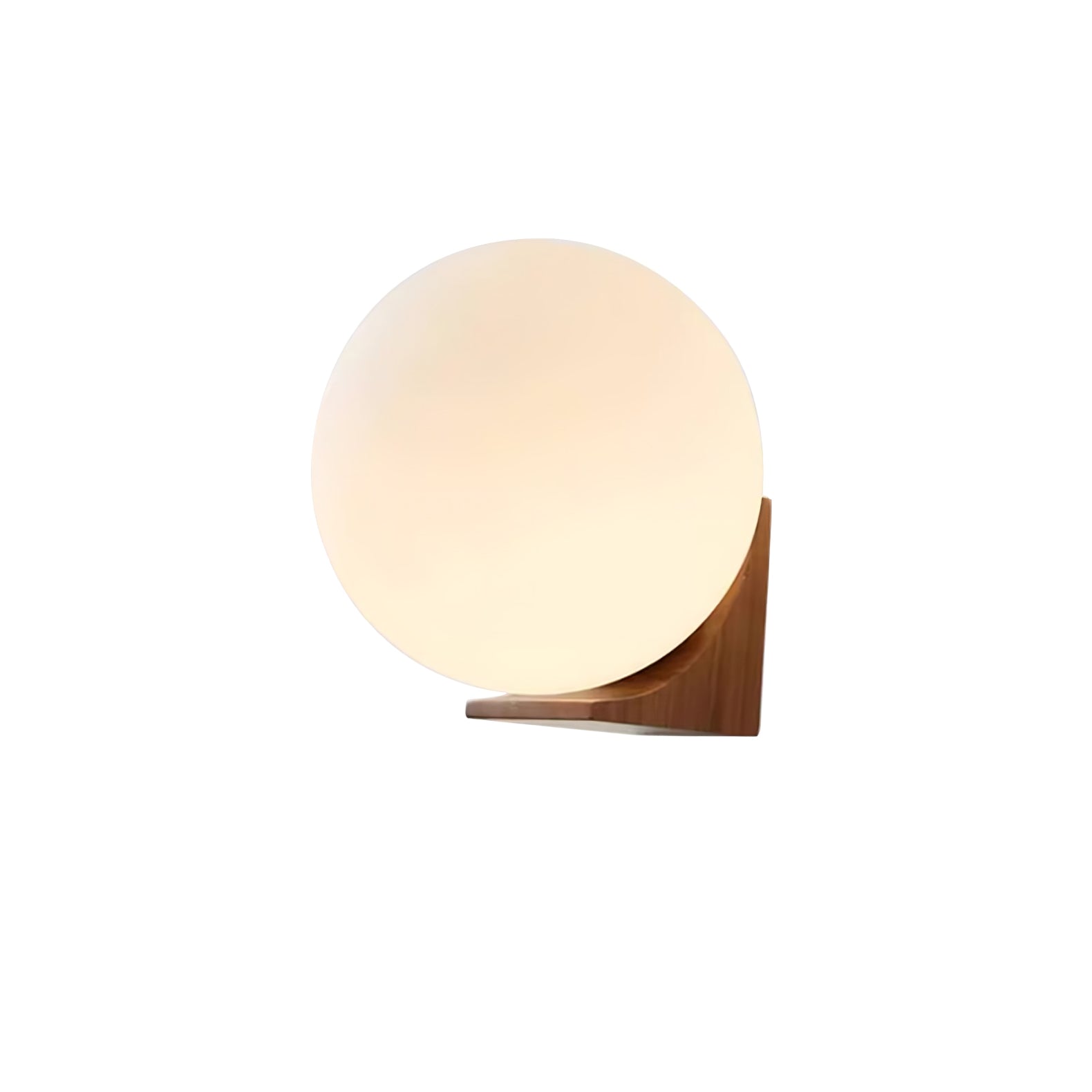 Icarara Modern Minimalist Orb Wood Glass Wall Lamp