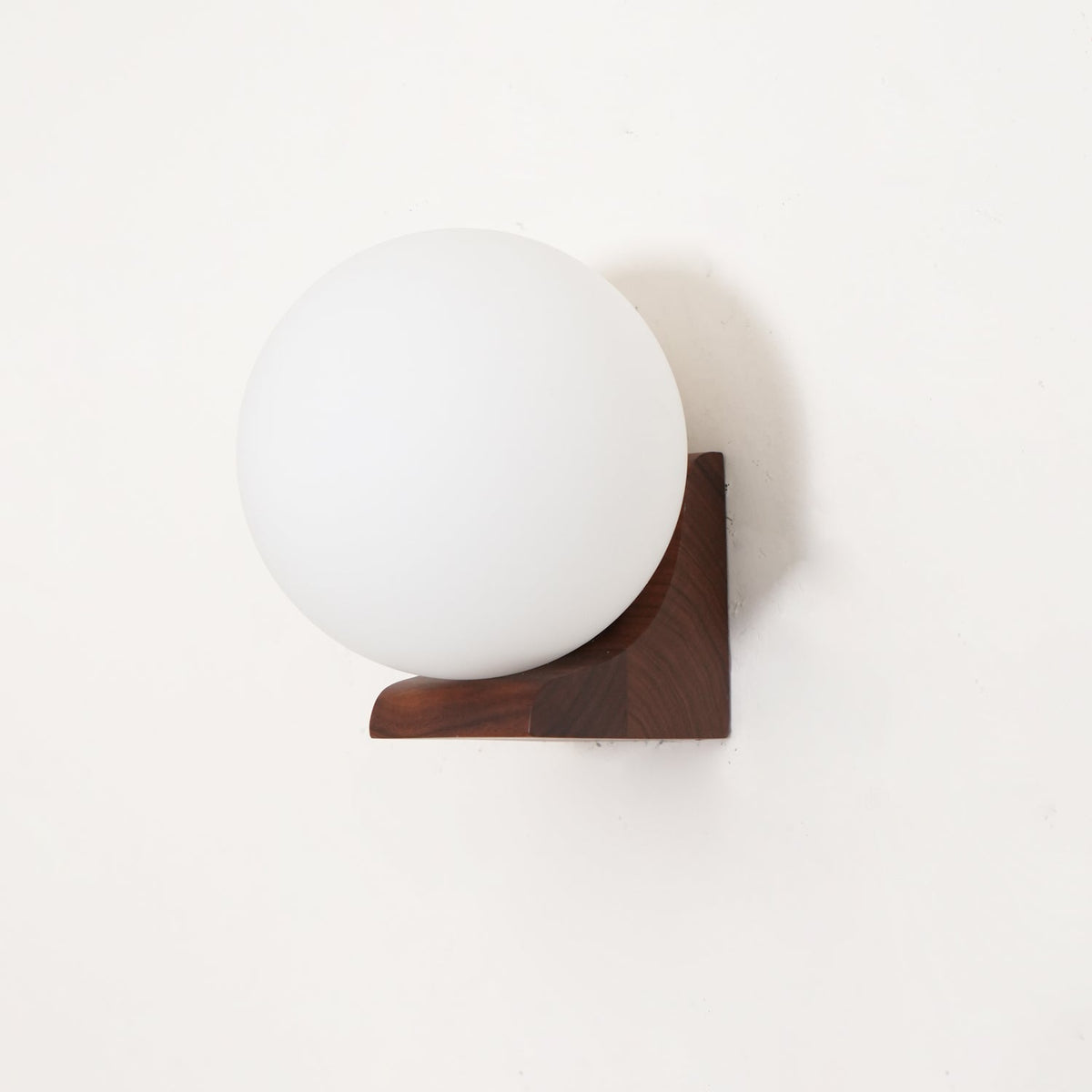 Icarara Modern Minimalist Orb Wood Glass Wall Lamp
