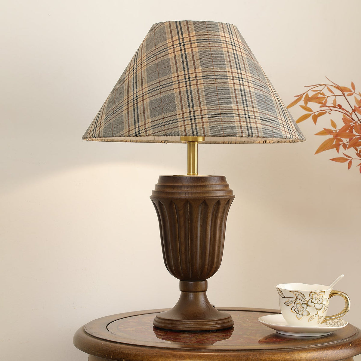 Orione Wood & Fabric Table Lamp