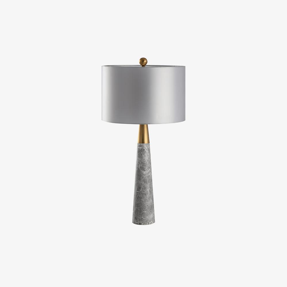 Zinara Marble Fabric Table Lamp - Neutral Decor