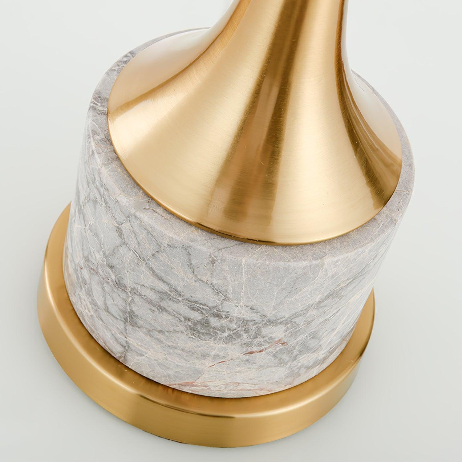 Zinara Marble Fabric Table Lamp - Neutral Decor