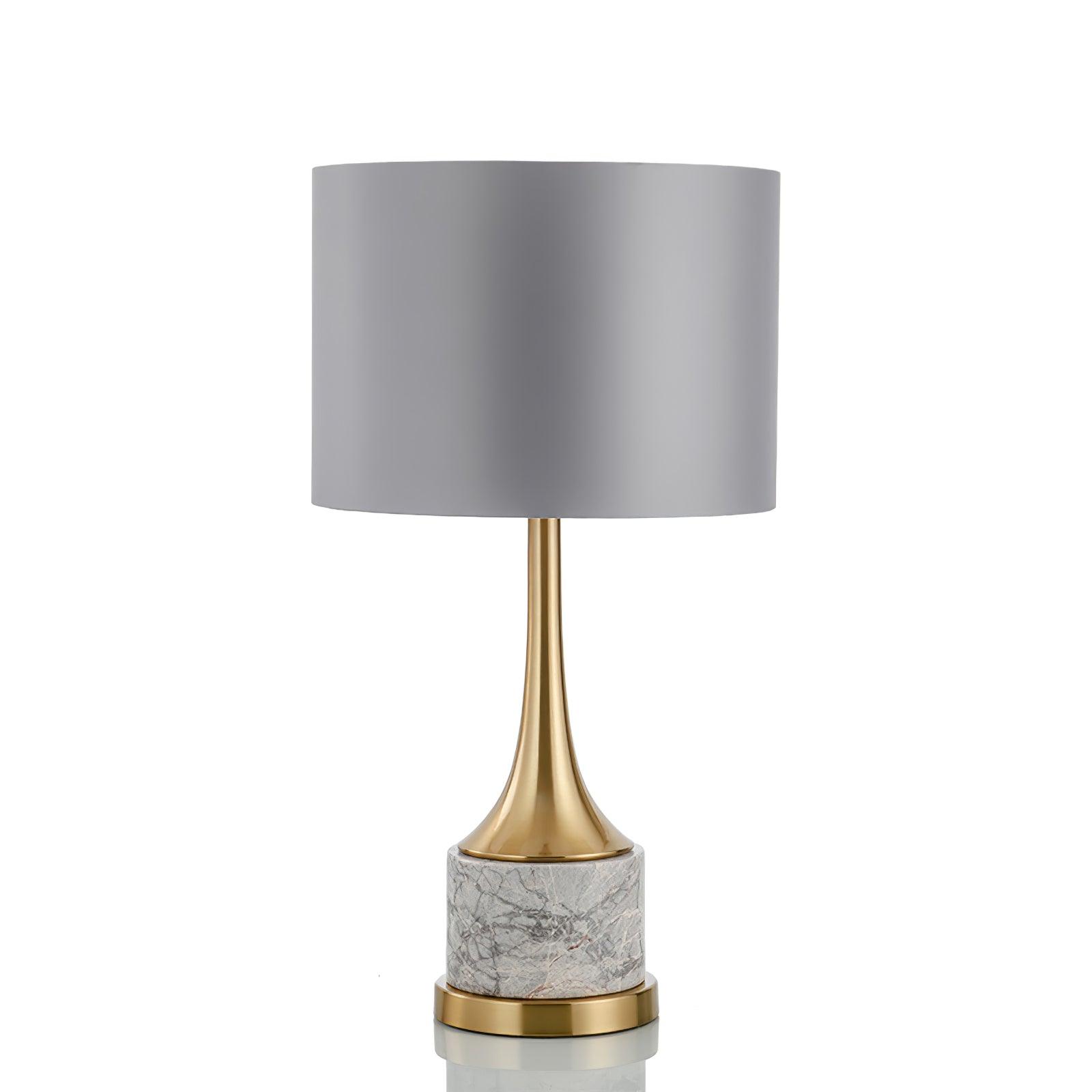 Zinara Marble Fabric Table Lamp - Neutral Decor