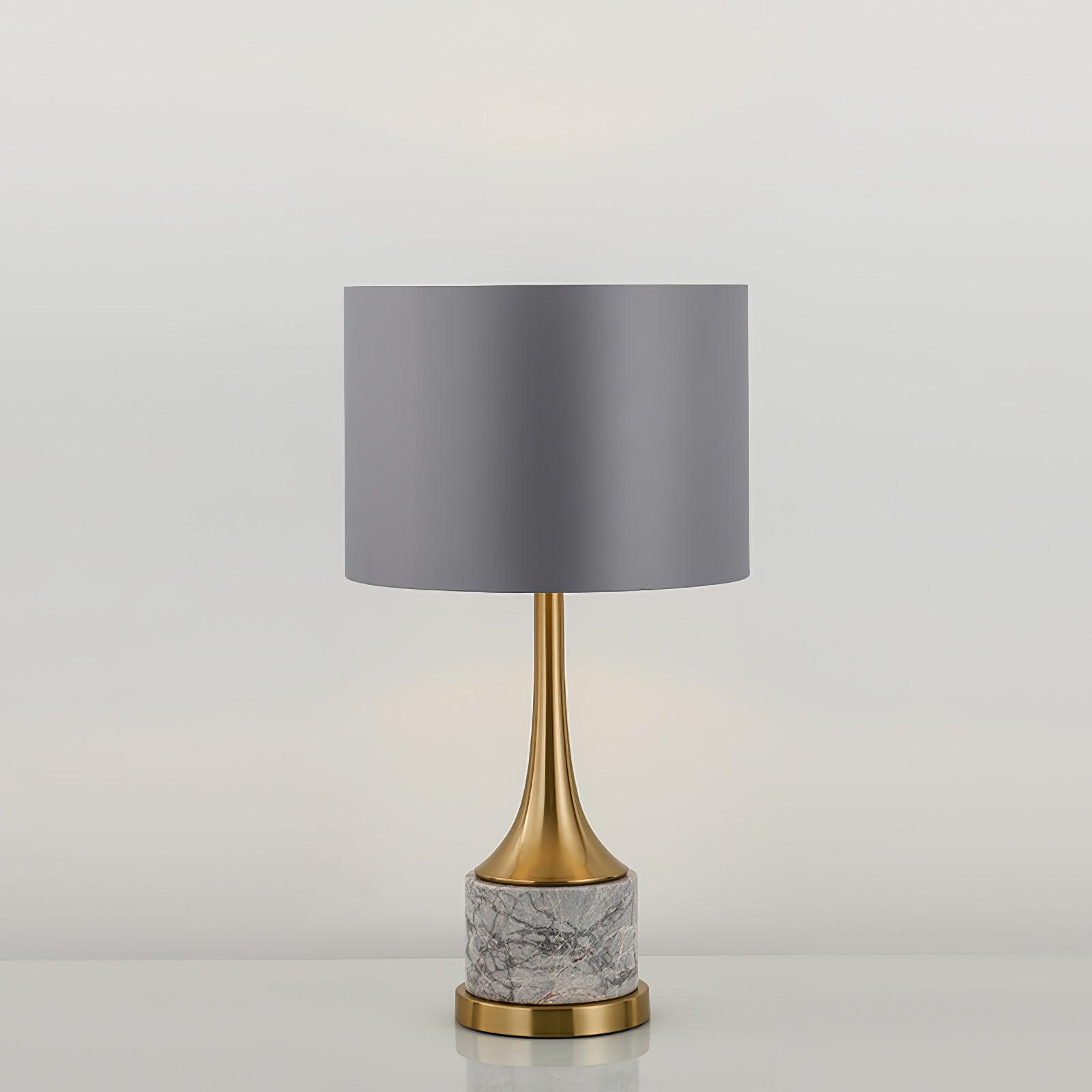 Zinara Marble Fabric Table Lamp - Neutral Decor