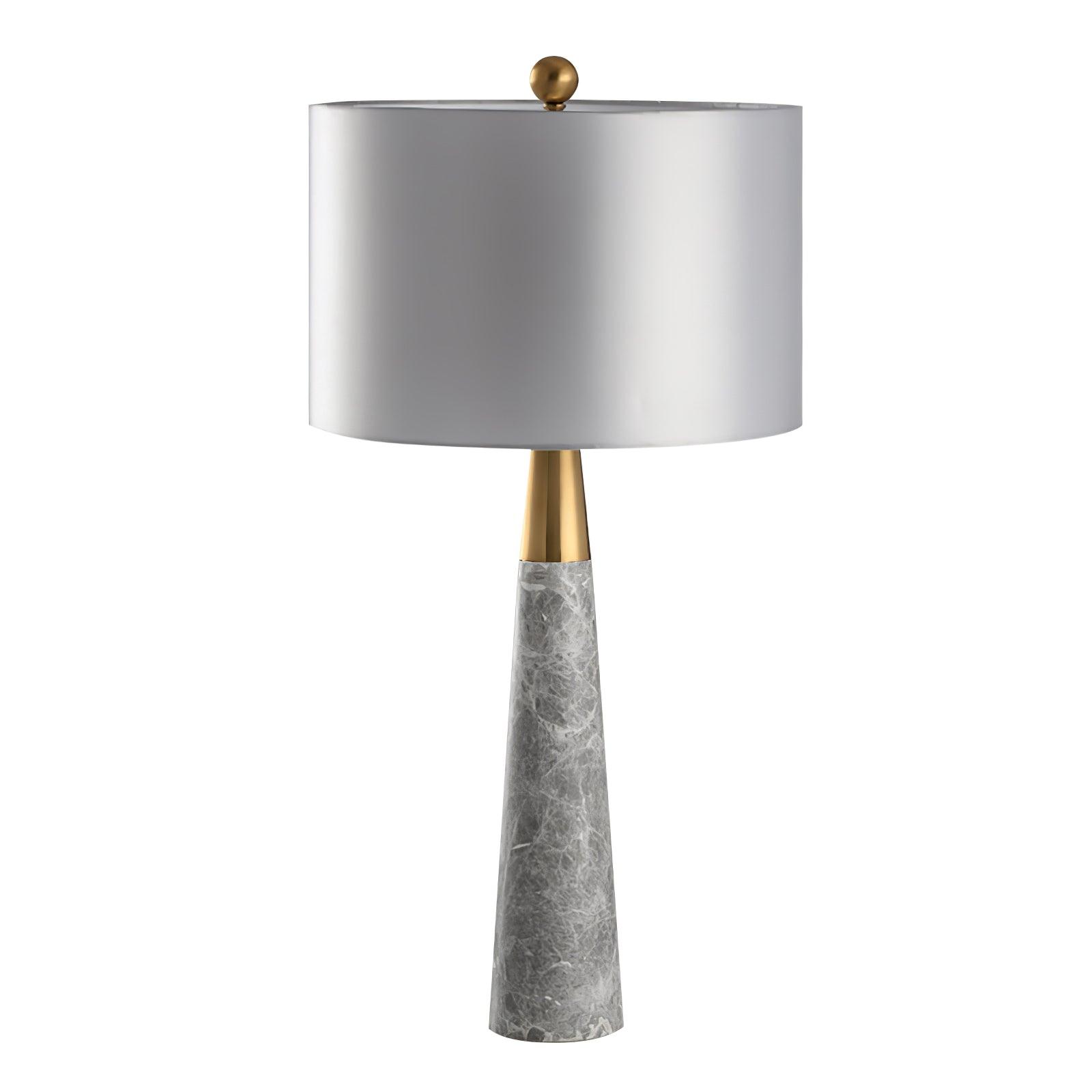 Zinara Marble Fabric Table Lamp - Neutral Decor
