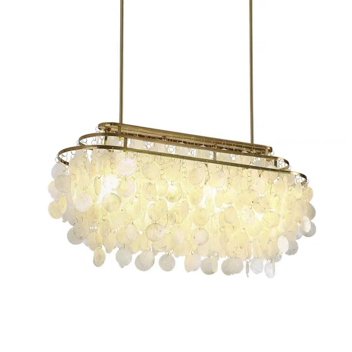 Rivena Pendant Lamp Round Shell Ring