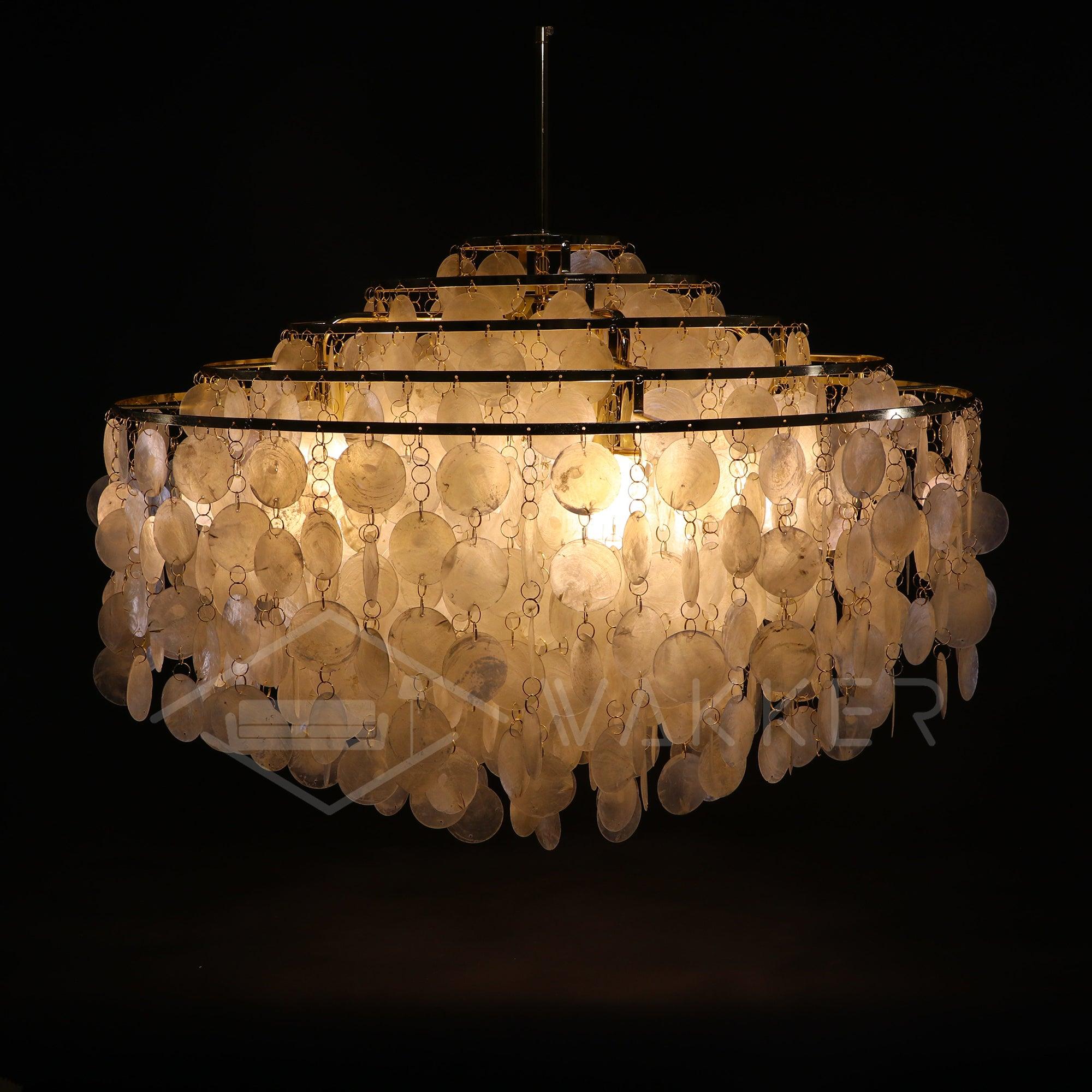 Rivena Pendant Lamp Round Shell Ring