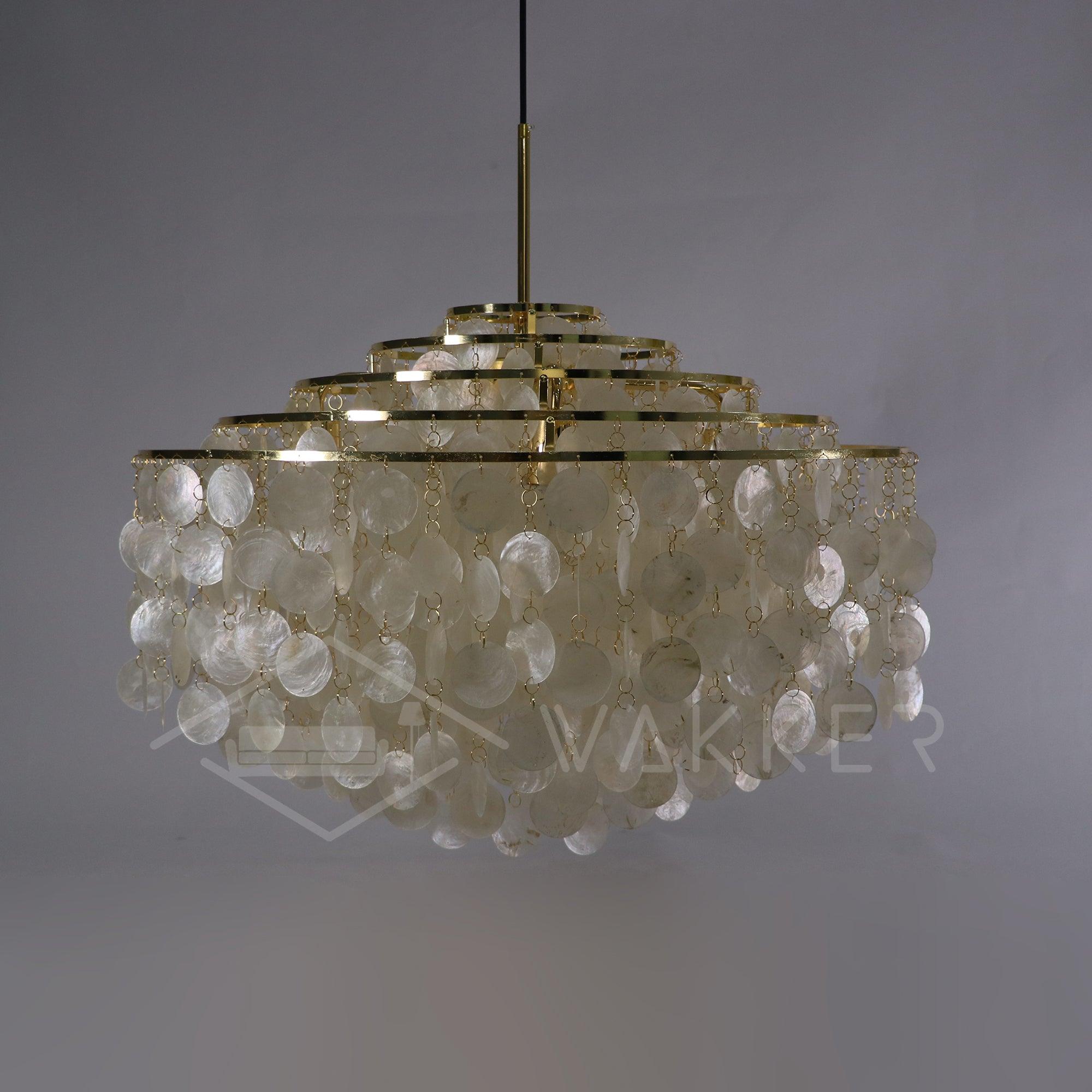 Rivena Pendant Lamp Round Shell Ring