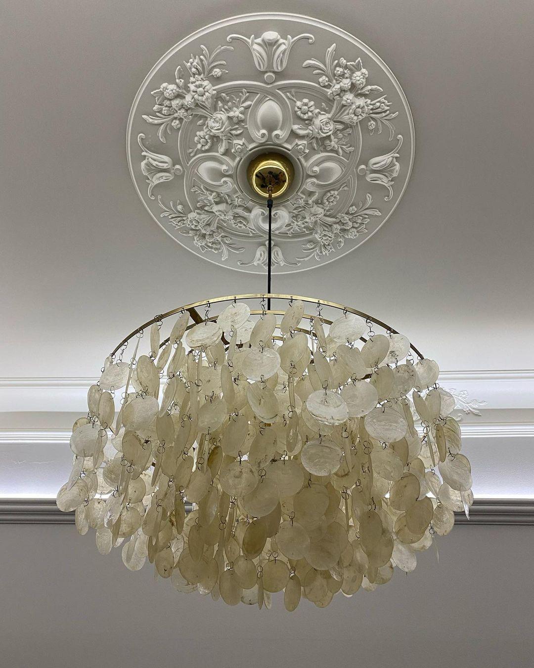 Rivena Pendant Lamp Round Shell Ring