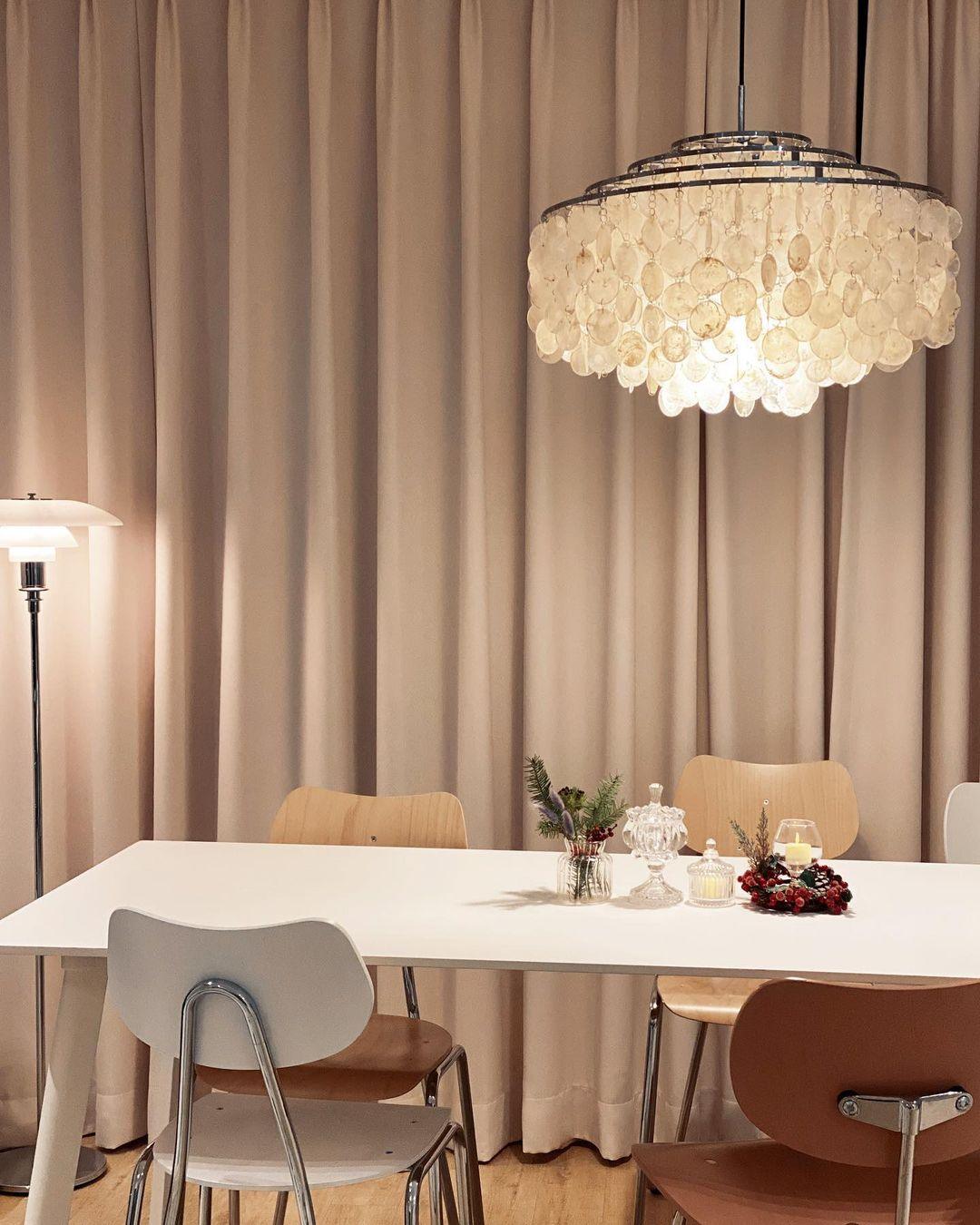 Rivena Pendant Lamp Round Shell Ring