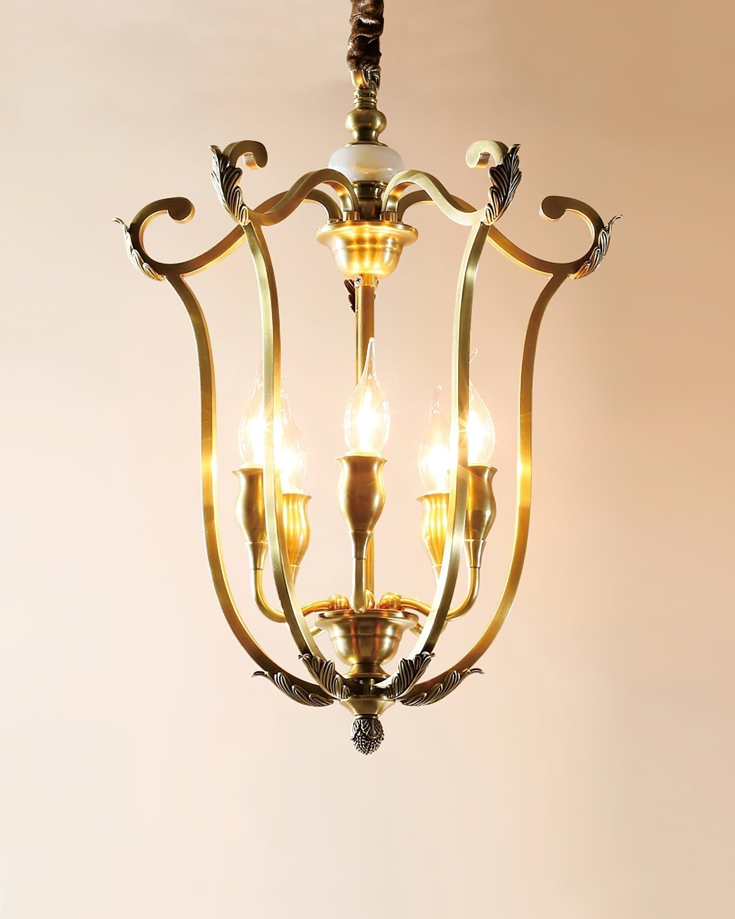Niroxa Chandelier Gold Lantern Frame
