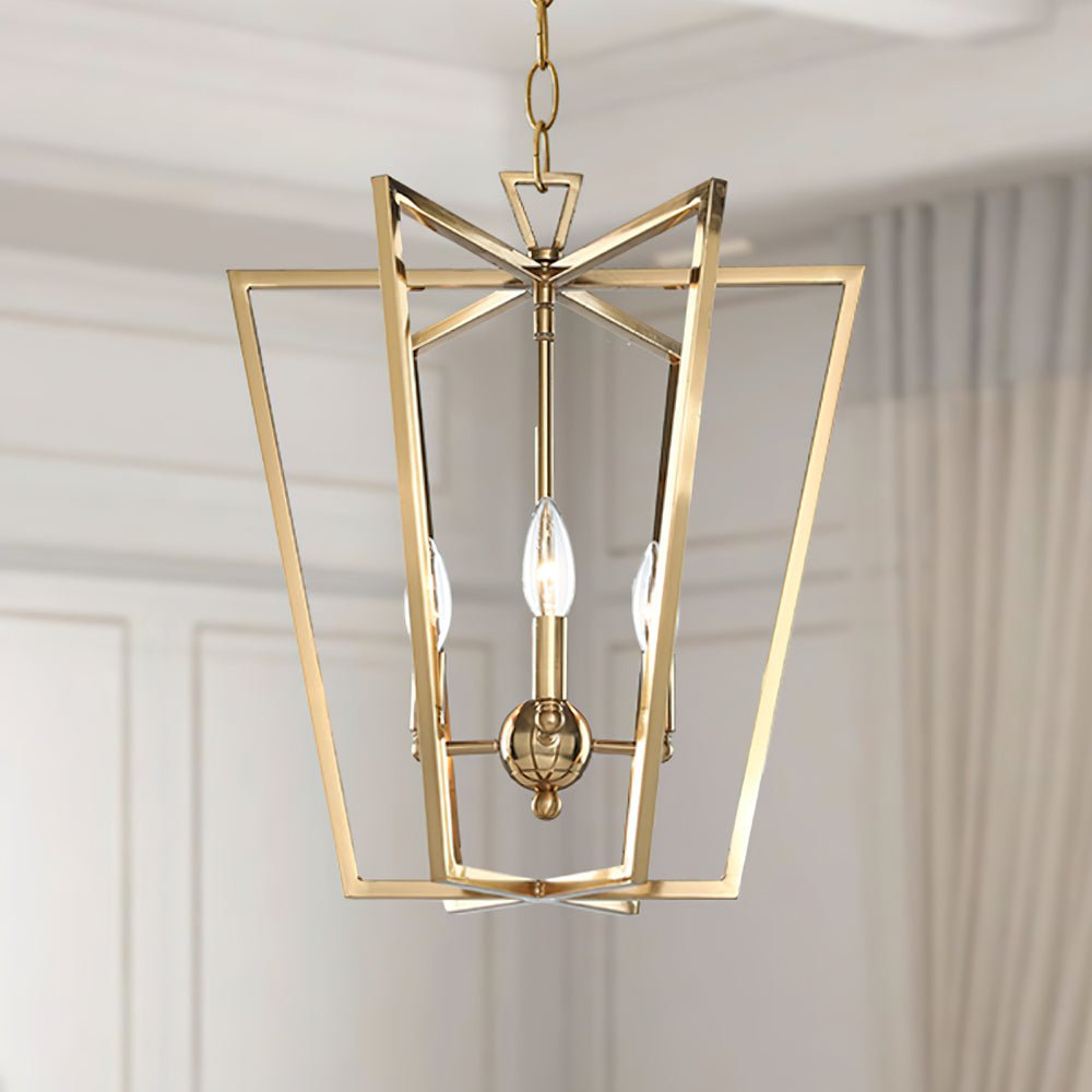 Niroxa Chandelier Gold Lantern Frame