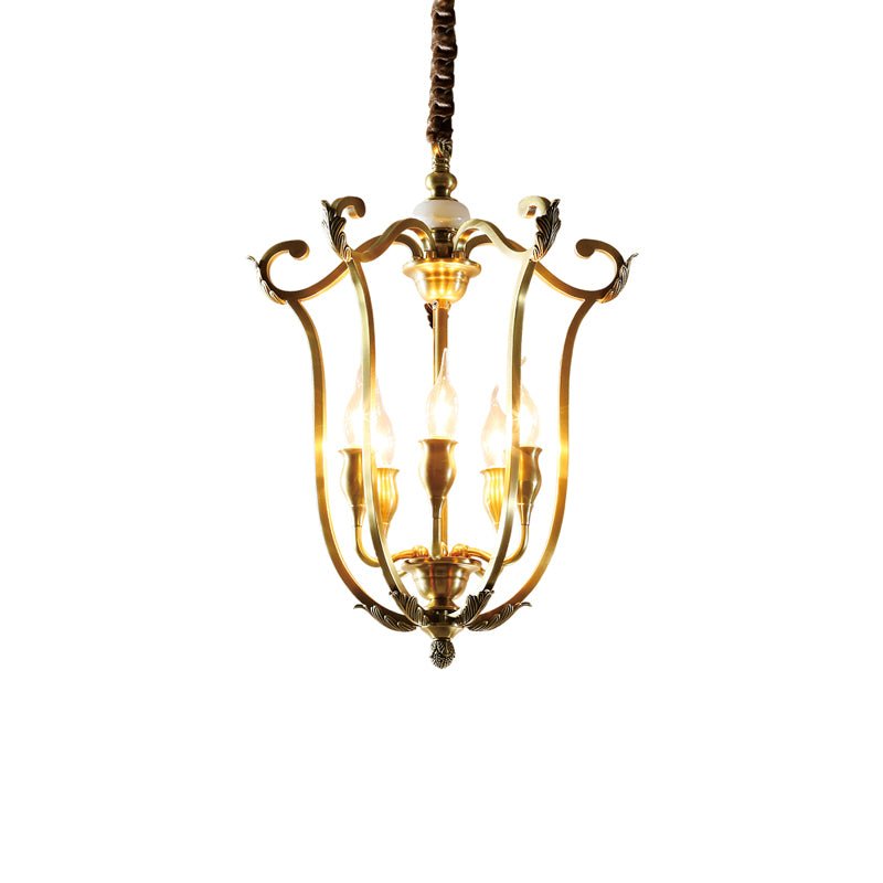 Niroxa Chandelier Gold Lantern Frame