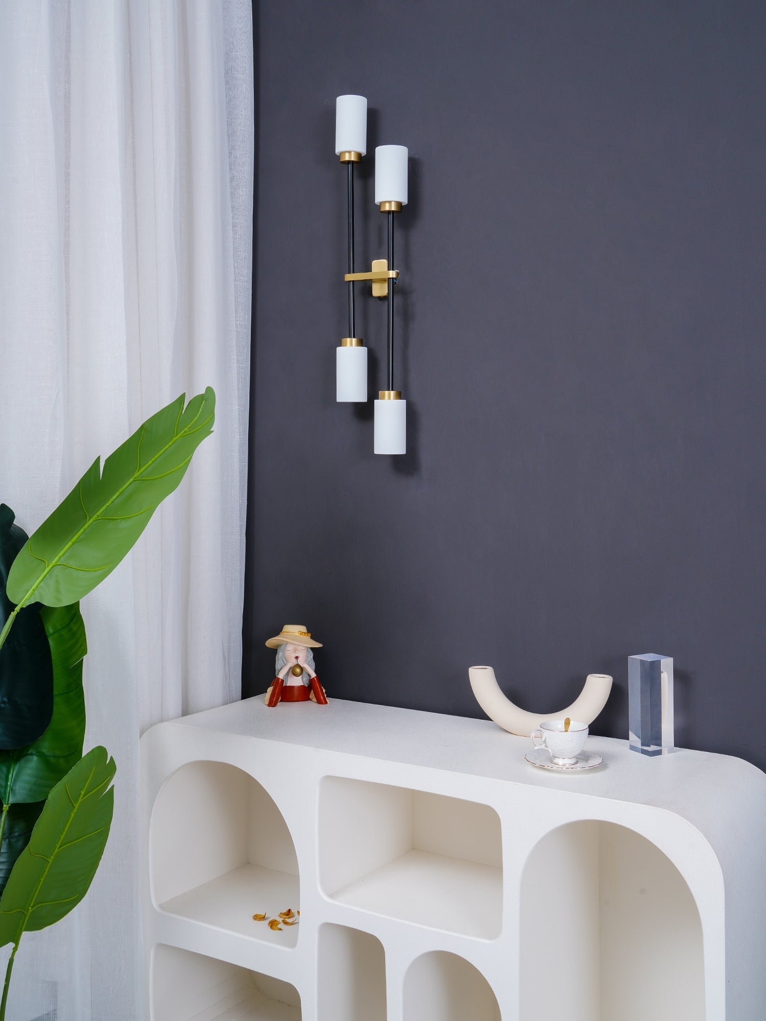 Lustra Wall Lamp Cylinder Glass Linear - Neutral Decor