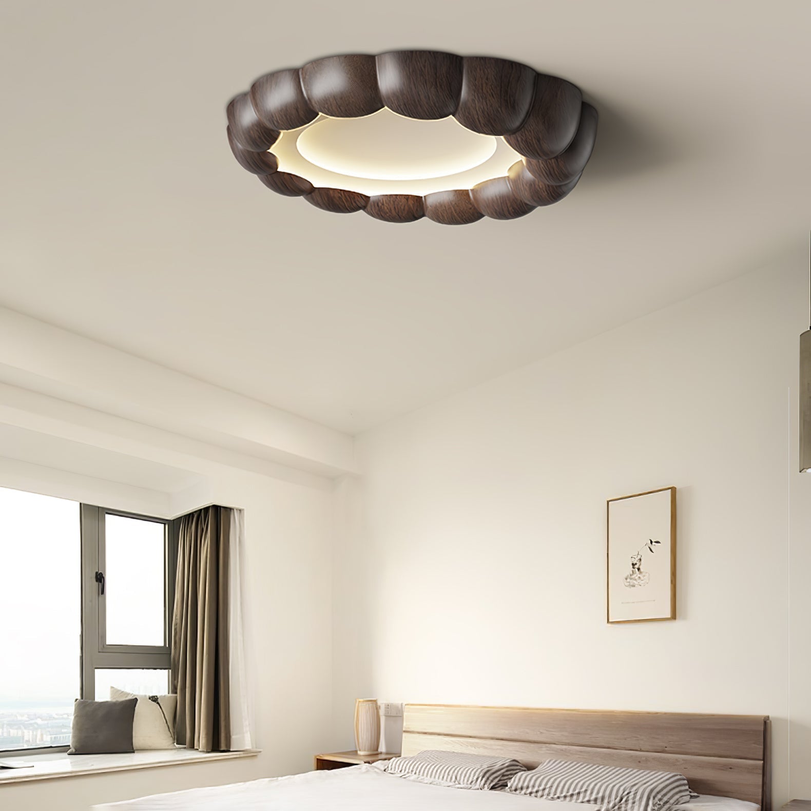 Eraeiel Traditional Elegance Ripple Ceiling Lamp