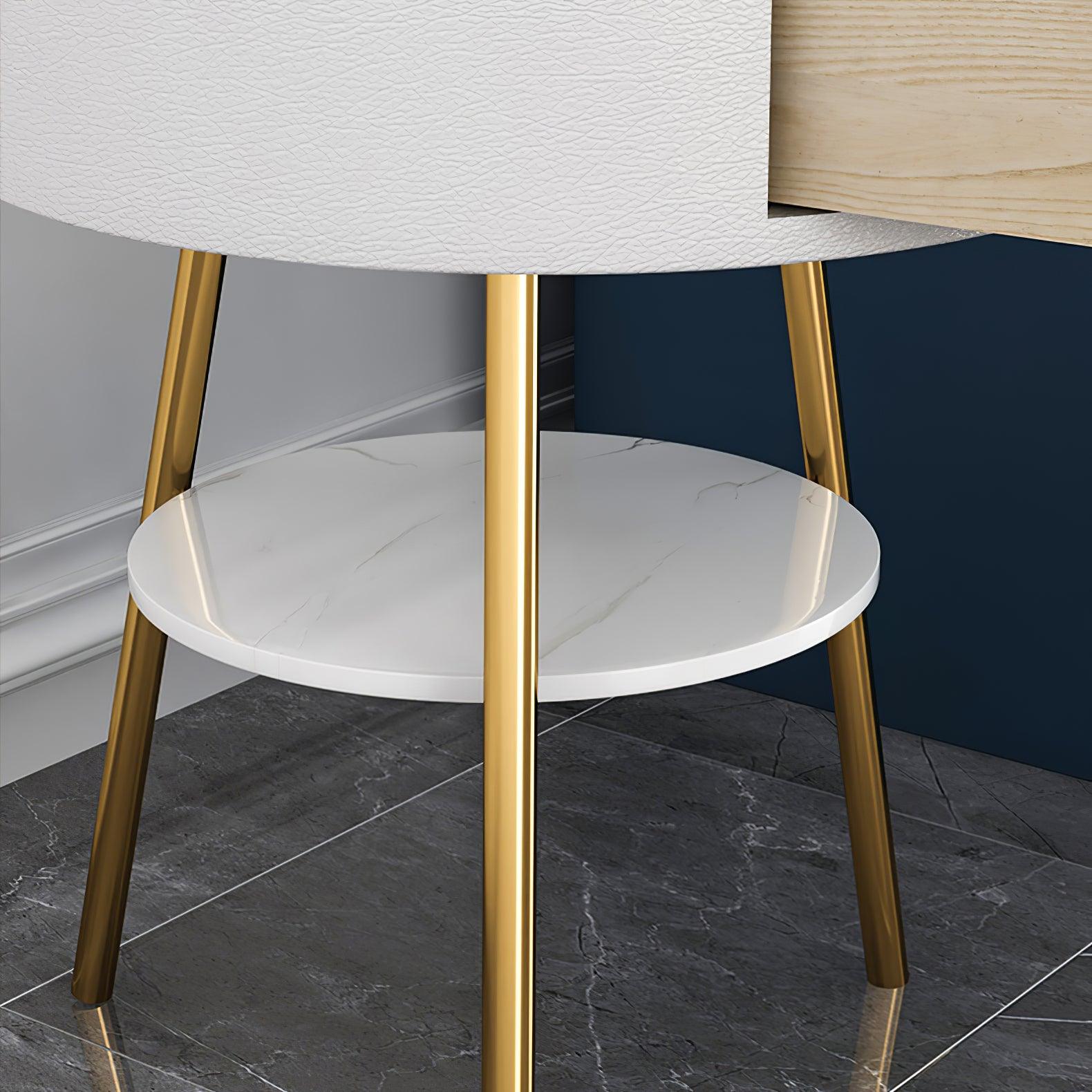 Navoic Marble Wood Floor Lamp