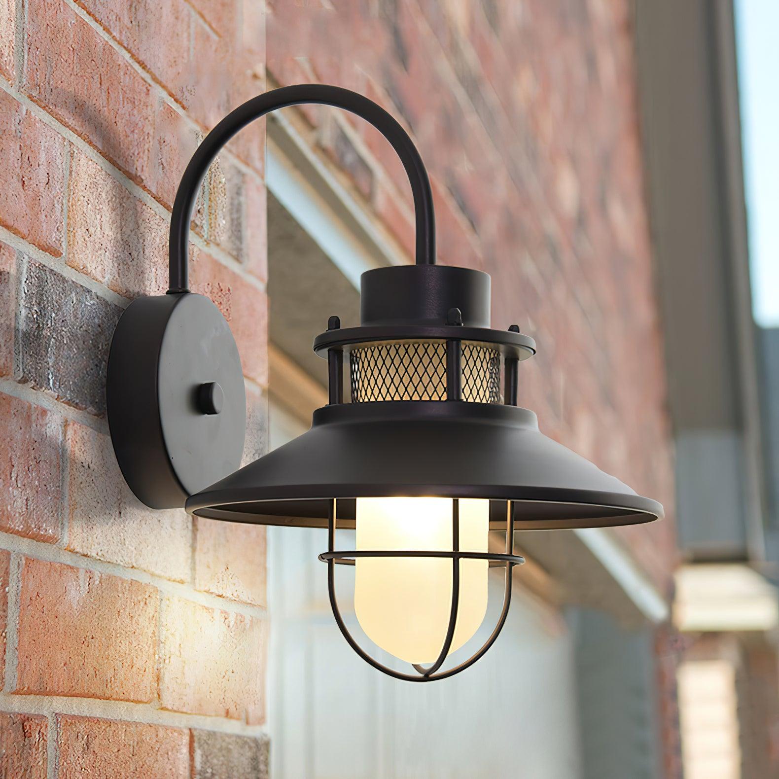 Acori Unique Vintage Glass Outdoor Wall Lamp