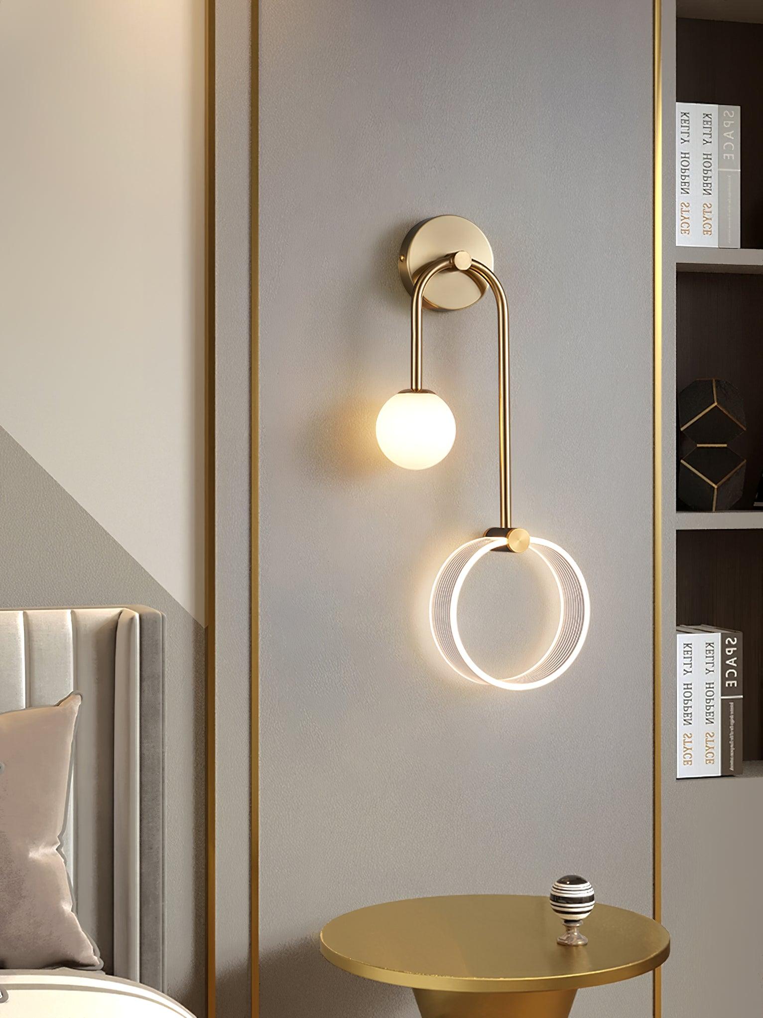 Warren Modern Minimalist LED Brass Wall Light