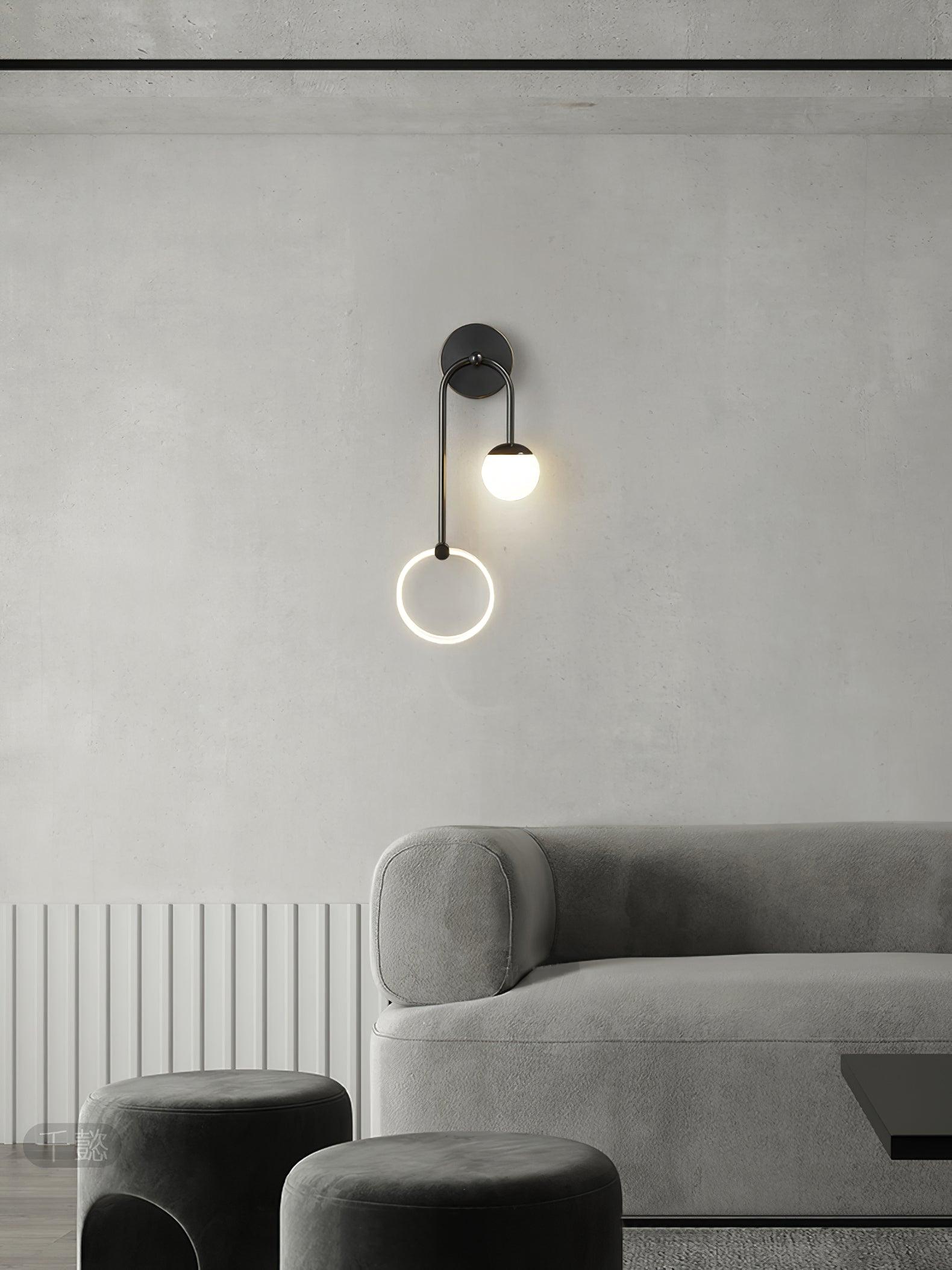 Warren Modern Minimalist LED Brass Wall Light