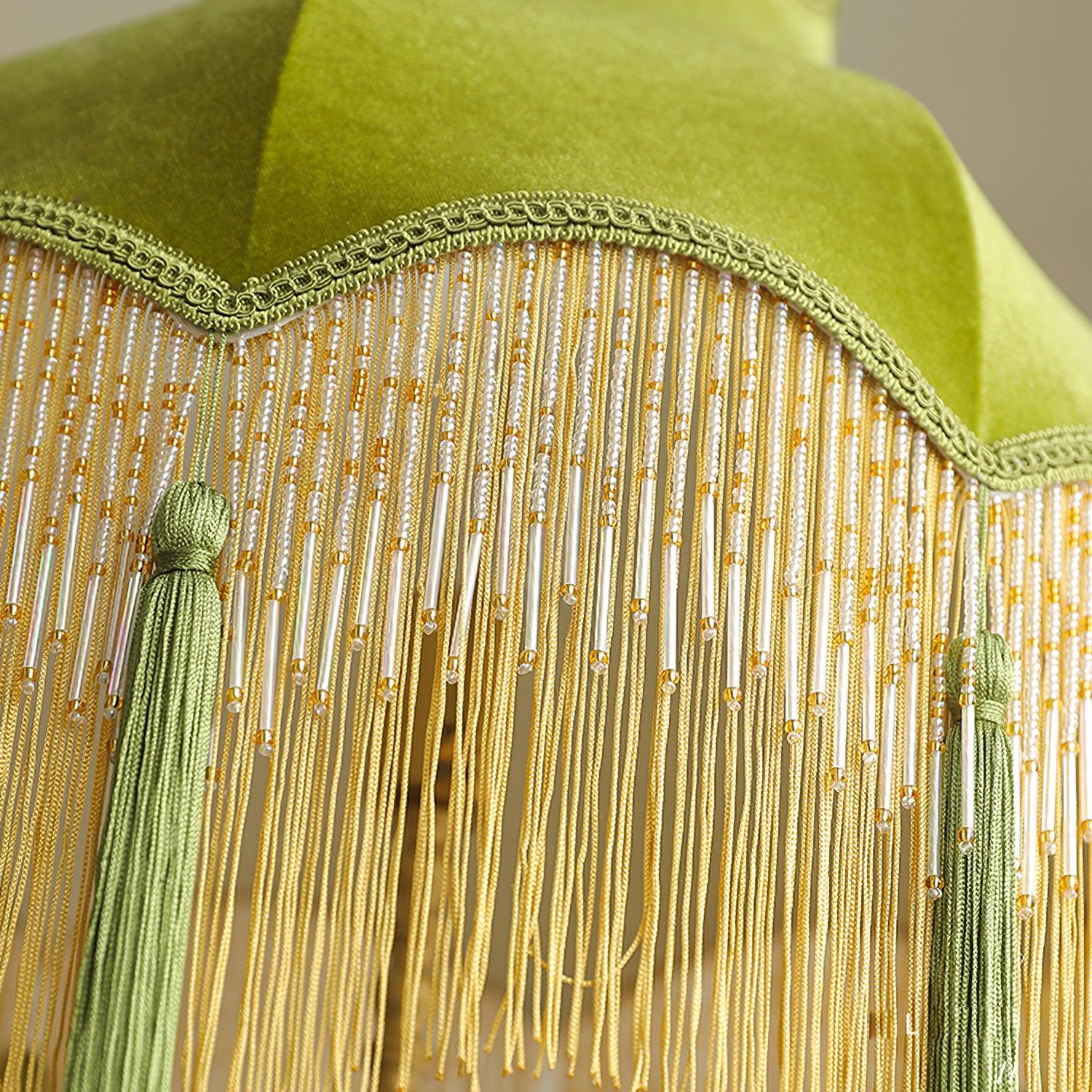Fina Pendant Light Velvet Fringe Vintage Elegant Tassel - Neutral Decor