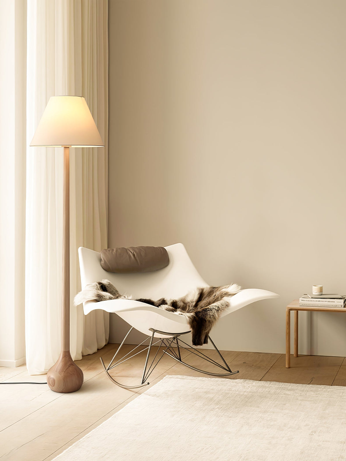 Elviseria Organic Wooden Floor Lamp