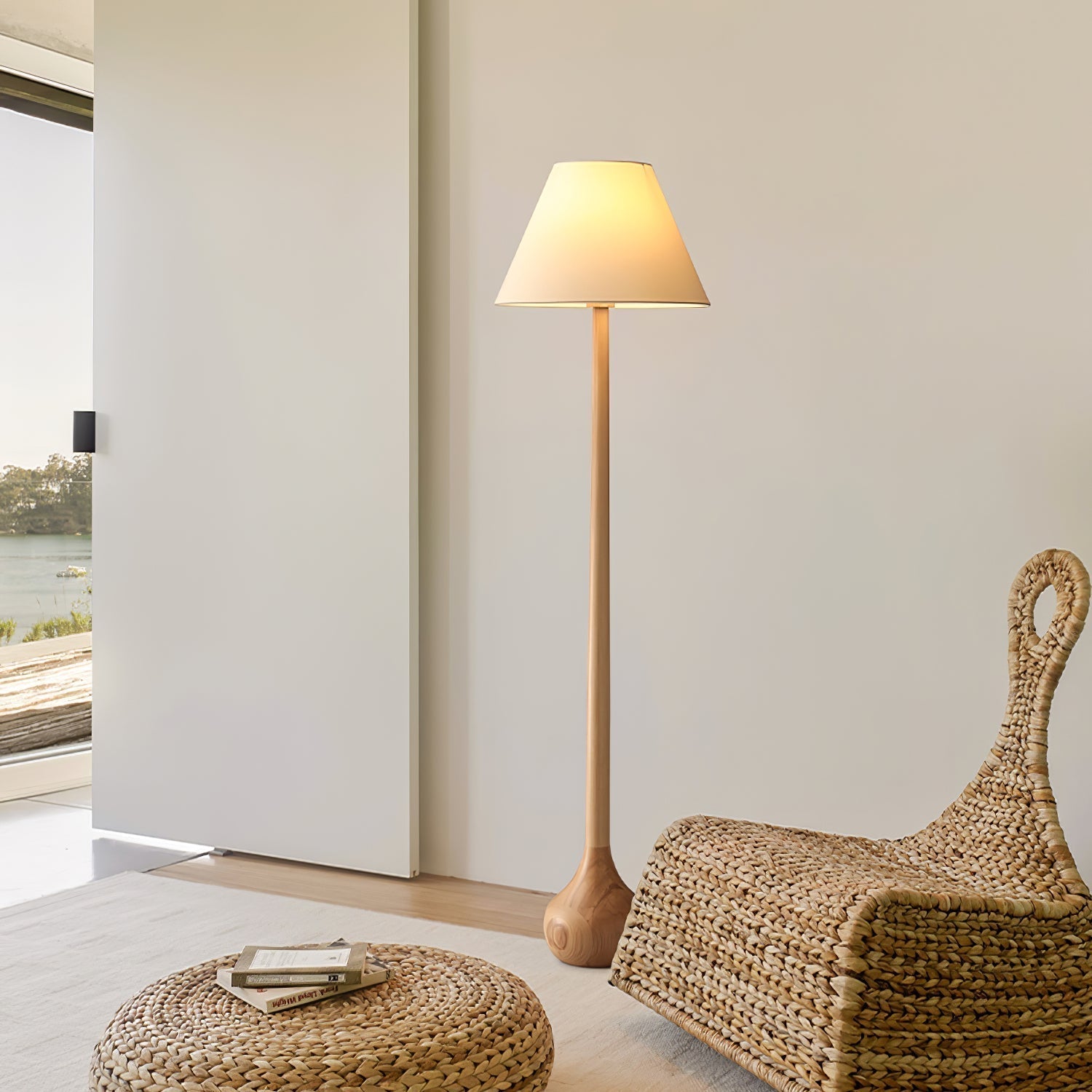 Elviseria Organic Wooden Floor Lamp