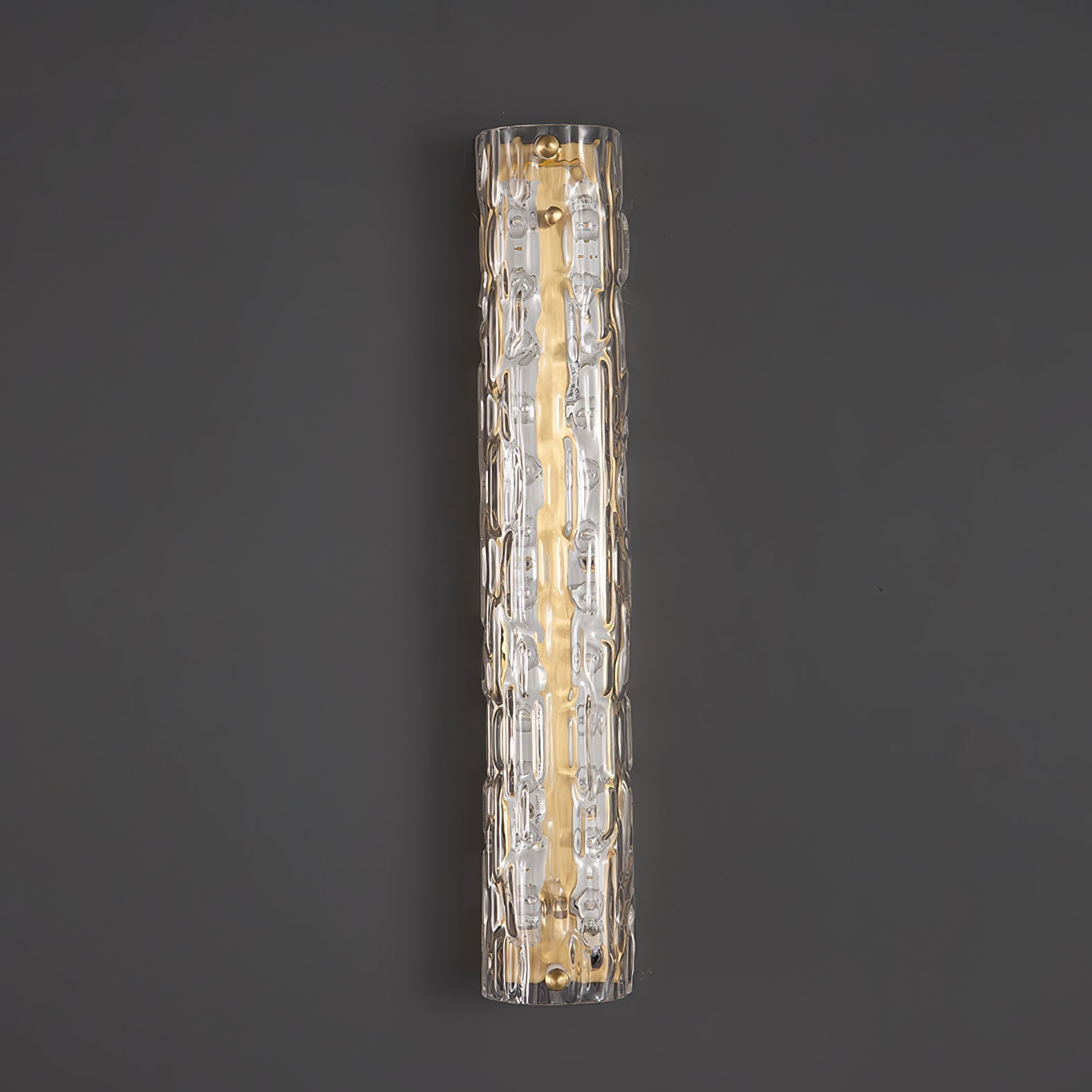 Lumix Brass Glass Glam Wall Lamp - Neutral Decor