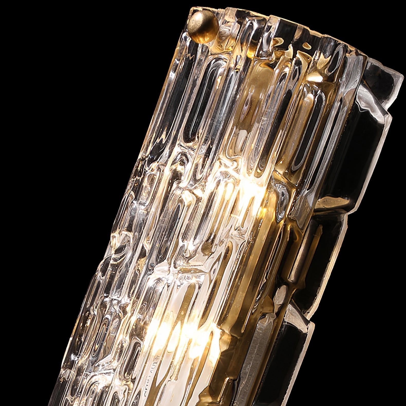 Lumix Brass Glass Glam Wall Lamp - Neutral Decor