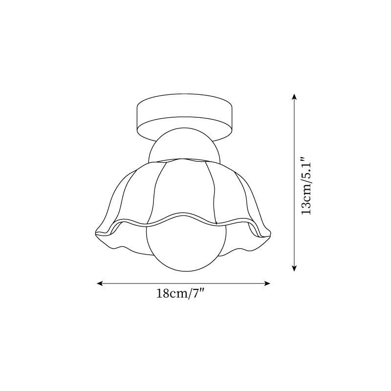 Opila Gold & White Semi Flush Ceiling Light - Neutral Decor