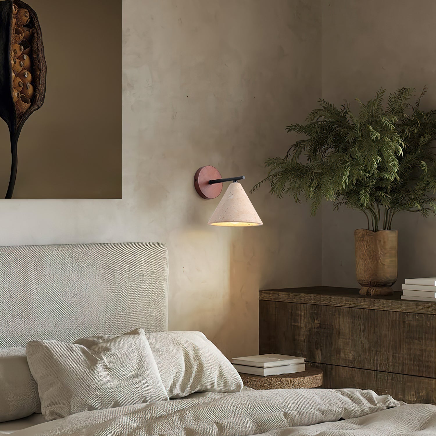 Tavero Modern Cone Wall Sconce - Neutral Decor